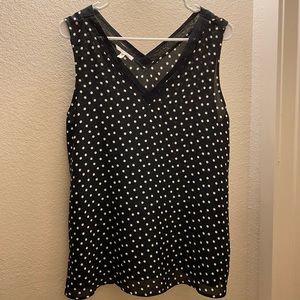 Maurices women’s large black white polka dot